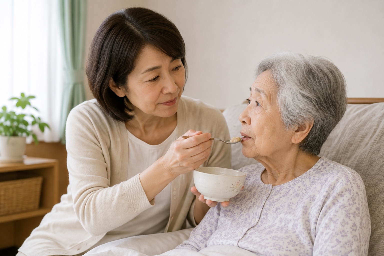 義理の母を自宅で介護する息子の妻