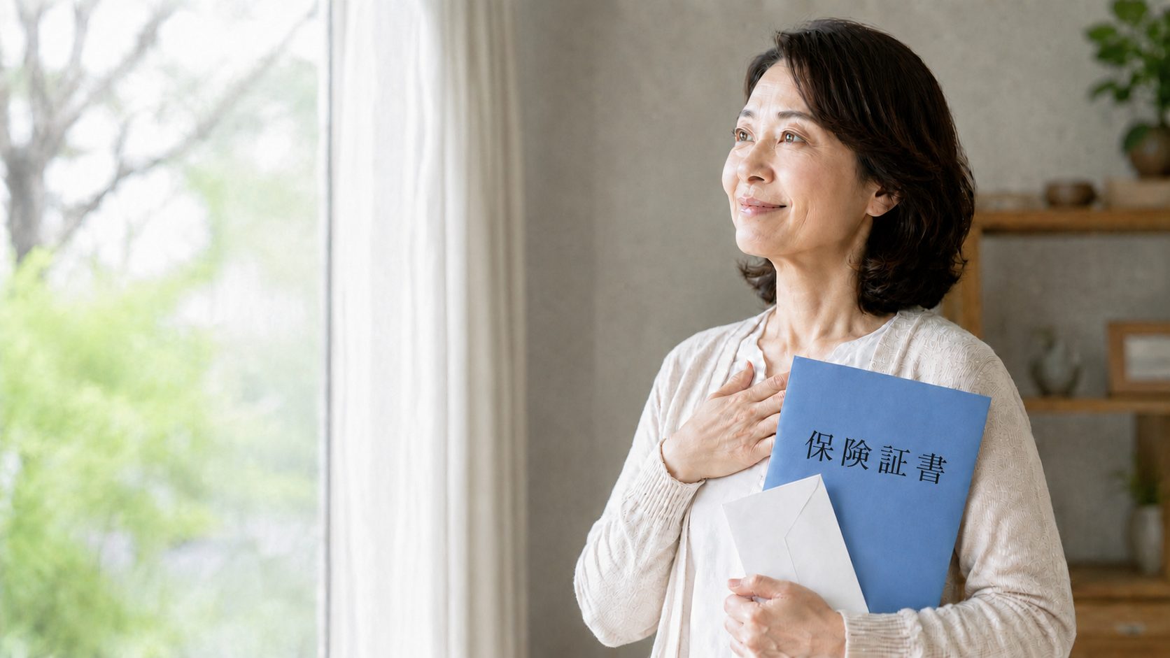 相続放棄後も生命保険金を受け取れると知って安心する女性