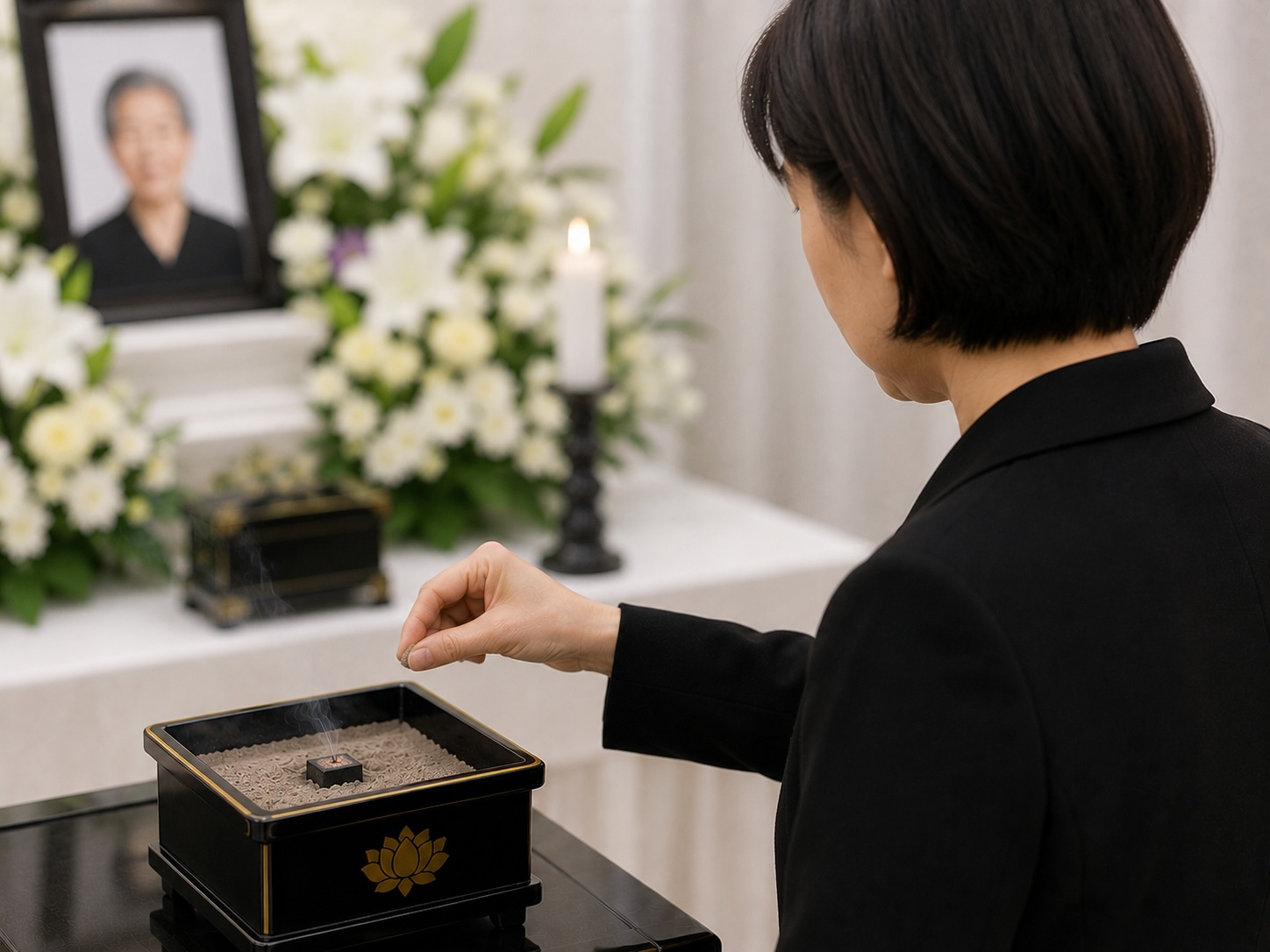 額に押しいただかない浄土真宗の焼香